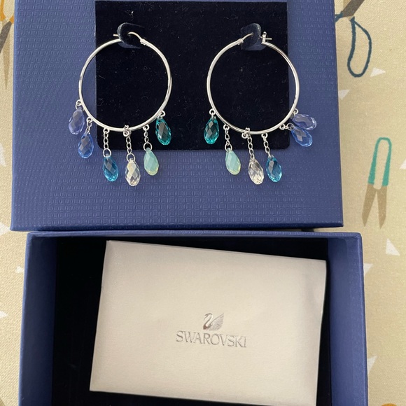 Swarovski Small Tonality Hoop Earrings - Picture 2 of 3